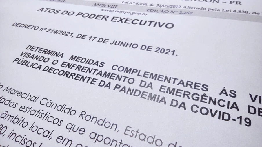 Marechal prorroga até o dia 30 decreto com medidas de enfrentamento à covid-19