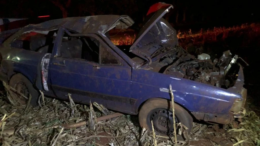 Jovem morre após capotar veículo no interior de Marechal Rondon