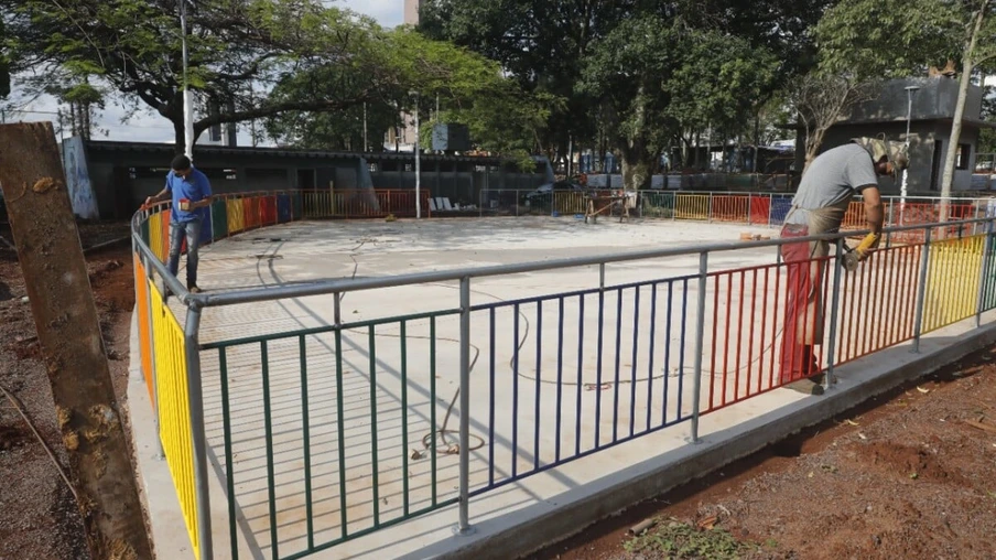 Obras de revitalização da Praça Wilson Joffre chegam a 60%