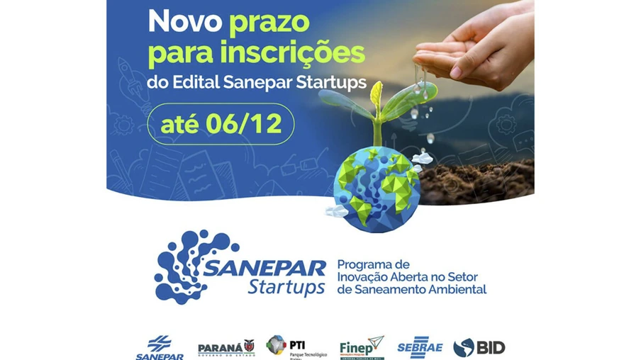 Sanepar estende inscrições do programa de incentivo às startups até 6 de dezembro