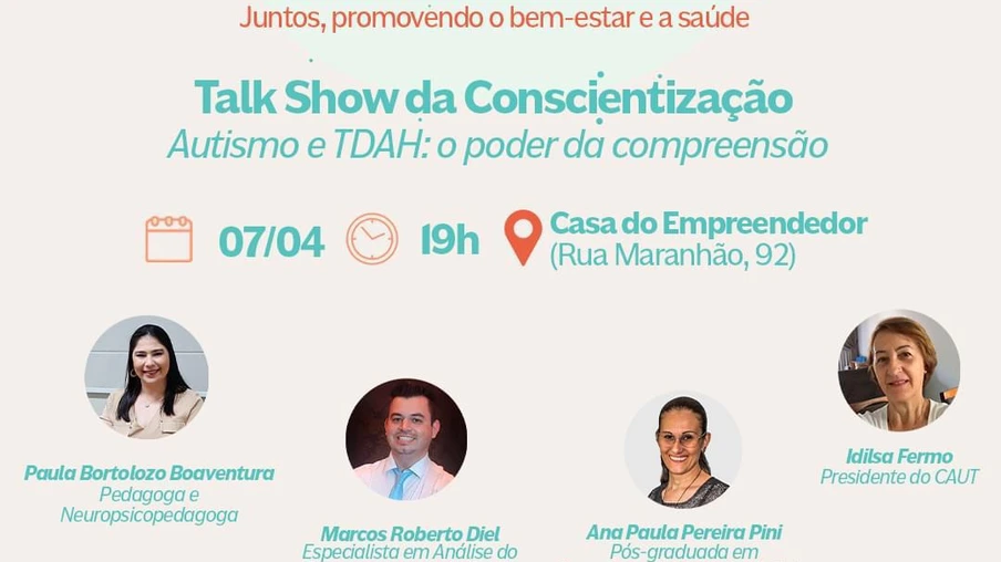 AMIC PR promove Talk Show sobre Autismo e TDAH