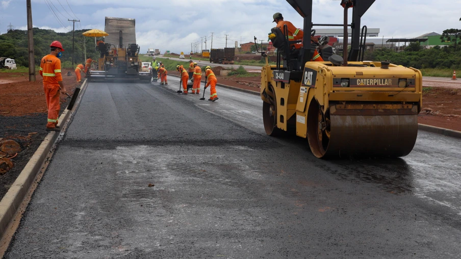 Obras de Duplicação da BR 277 -Guarapuava.Foto: Ari Dias/ AEN.