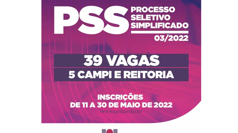 Inscrições para processo seletivo da Unioeste encerram em 30 de maio