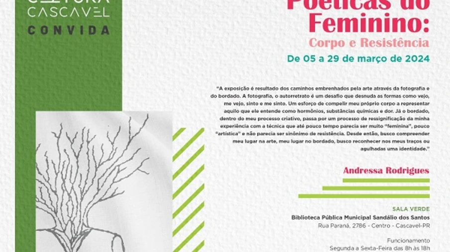 Poéticas do Feminino abre programação de exposições na Sala Verde