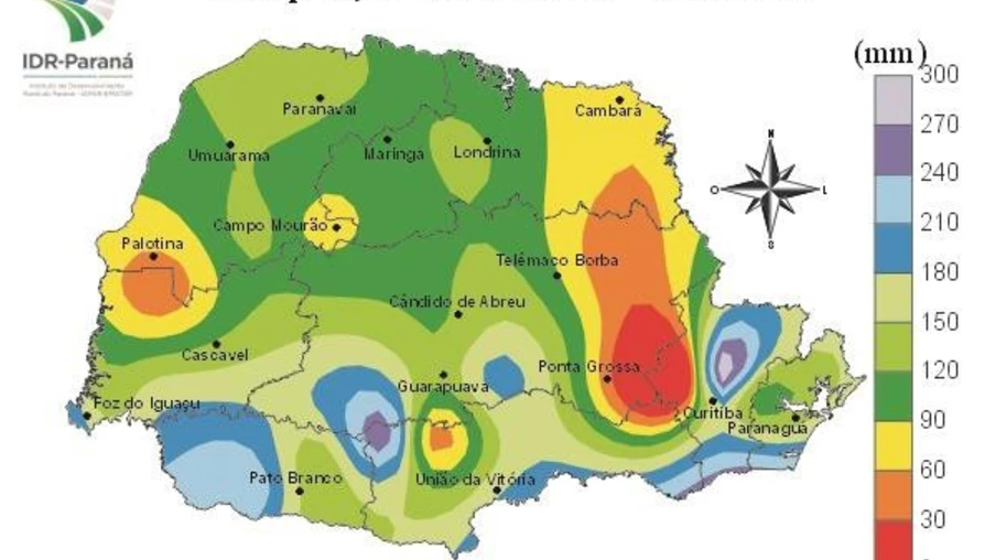 Boletim Agrometeorológico de abril aponta chuvas acima da média e boas condições na safra - Imagem IDR-Paraná