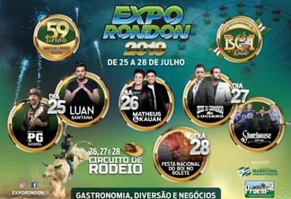 Expo Rondon 2019: Ingressos para os shows poderão ser trocados por um quilo de alimento até o dia 22