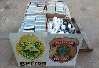 Policiais apreendem mercadorias e medicamentos contrabandeados em Foz do Iguaçu