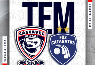 Cascavel Futsal recebe o Foz Cataratas em confronto que vale a liderança do Paranaense da Série Ouro