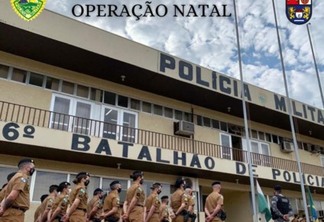 6º Batalhão inicia Operação Natal e reforça presença nas ruas de Cascavel