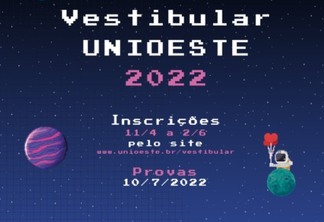 Vestibular Unioeste 2022 abre inscrições, provas serão dia 10 de julho