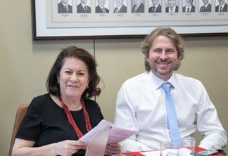 Deputado Zeca Dirceu com a secretaria executiva da Casa Civil, Miriam Belchior