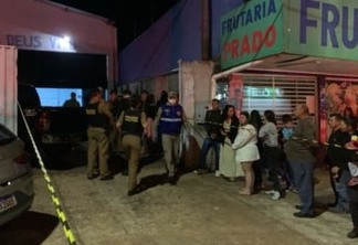 Equipes da Polícia Civil e Militar estiveram no local após o crime