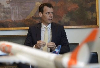 O secretário Nacional de Aviação Civil (SAC), Ronei Saggioro Glanzmann, durante reunião sobre estratégias da aviação.