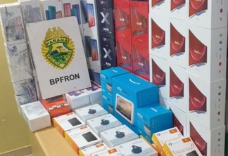 Policia Militar apreende R$ 70 mil em produtos contrabandeados