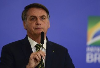 O presidente da República, Jair Bolsonaro, durante a solenidade de posse dos ministros da Justiça e Segurança Pública; e da Advocacia-Geral da União no Palácio do Planalto