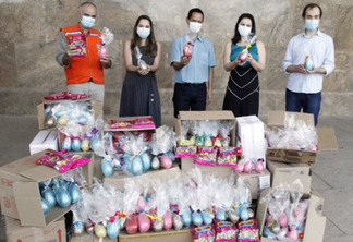 Segurança Pública arrecada 1,4 mil ovos de chocolate para a campanha Páscoa Solidária