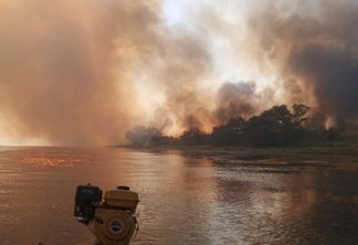 Incêndio atinge Parque Nacional de Ilha Grande, em Guaíra