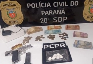 Polícia Civil de Toledo apreende Drogas e Arma de Fogo em loja conveniência na Vila Pioneira