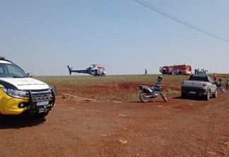 Aeronave do Consamu atende acidente com vitima grave na PR-180