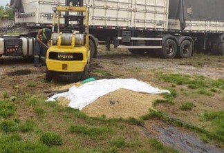 PM recupera 35 toneladas de cevada e insumo agrícola desviados em Paranaguá, no Litoral do estado - Paranaguá, 09/02/2022