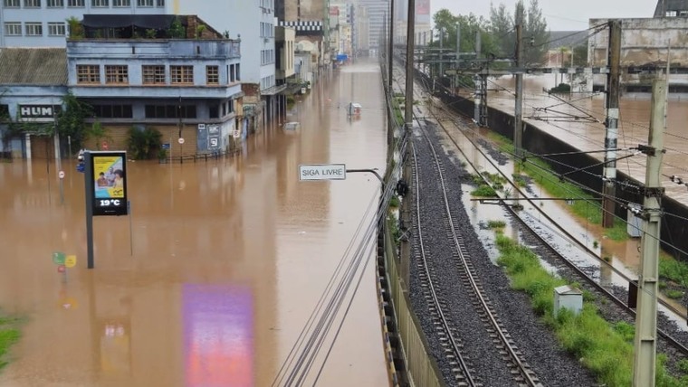 Enchente em Porto Alegre é a maior da história