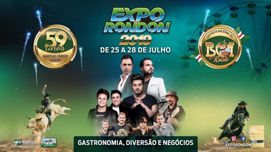 Ingressos para os shows da Expo Rondon poderão ser trocados por um quilo de alimento até segunda-feira (22)