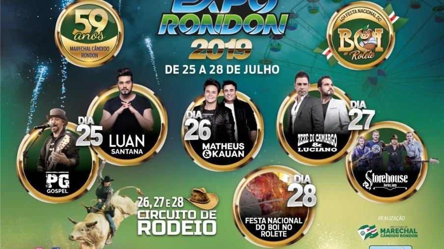 Expo Rondon 2019: Ingressos para os shows poderão ser trocados por um quilo de alimento até o dia 22