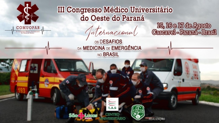3º Comuopar Internacional abordará os desafios da Medicina de Emergência no Brasil