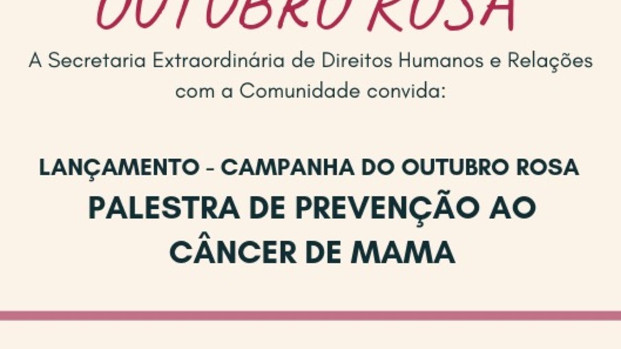 Campanha Outubro Rosa em Foz terá palestras nas comunidades e Clubes de mães