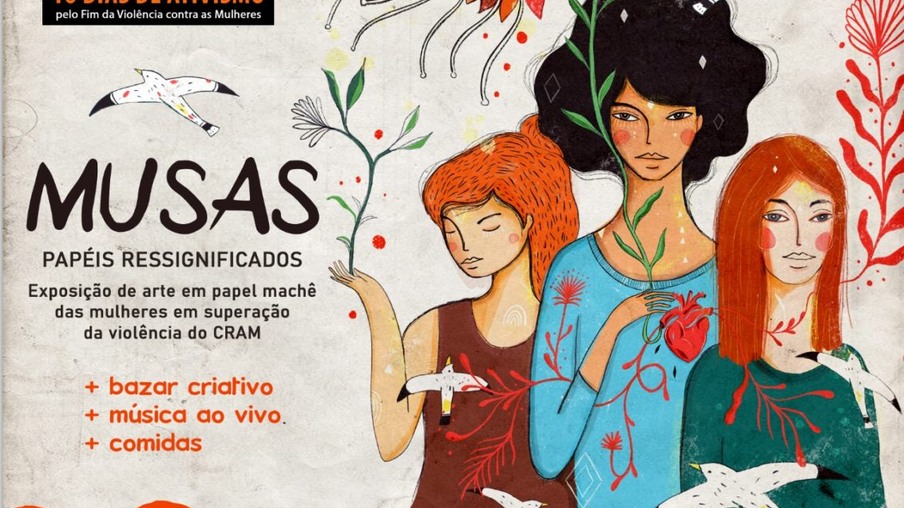 Exposição "Musas" leva reflexão de mulheres em superação da violência