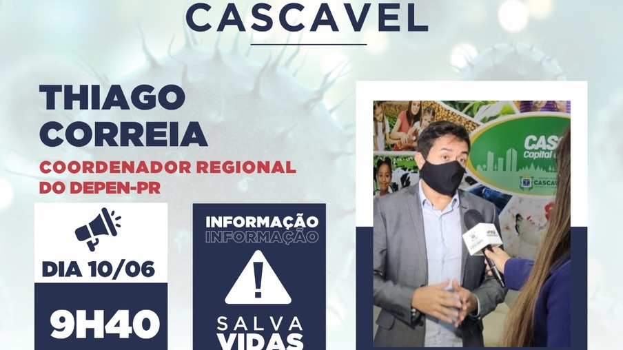 AO VIVO: Prevenção da proliferação da covid-19 nos presídios com o coordenador regional do Depen, Thiago Correia