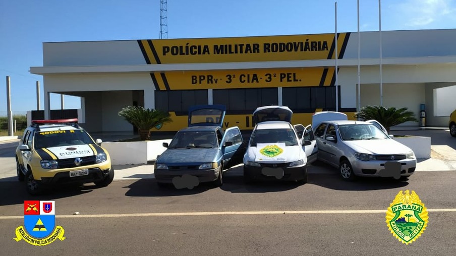 Polícia Rodoviária apreende três veículos carregados com pneus contrabandeados em Iporã