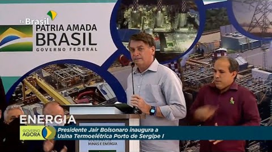 Presidente Jair Bolsonaro inaugura da Usina Termoelétrica Porto de Sergipe I