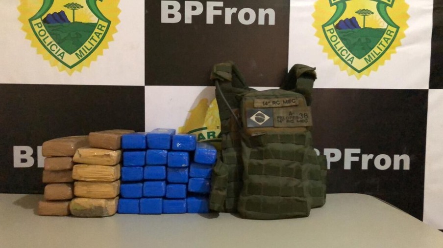 Exército Brasileiro e BPFron apreendem drogas em Guaíra-PR
