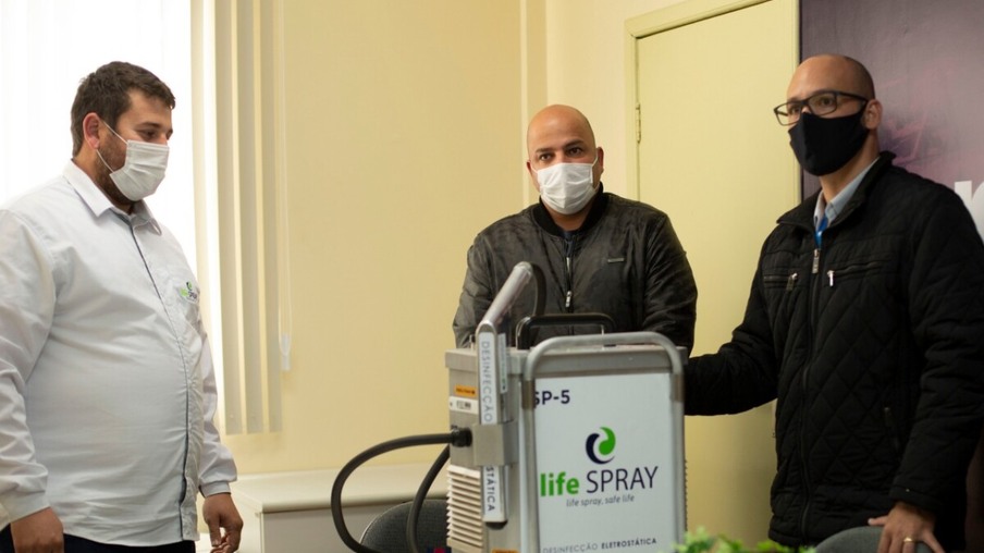 HUOP conta com pulverizador com eletrostática para desinfecção hospitalar
