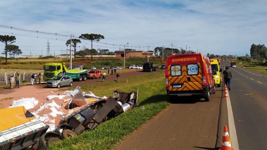 Motorista morre em acidente na BR-277 em Laranjeiras do Sul