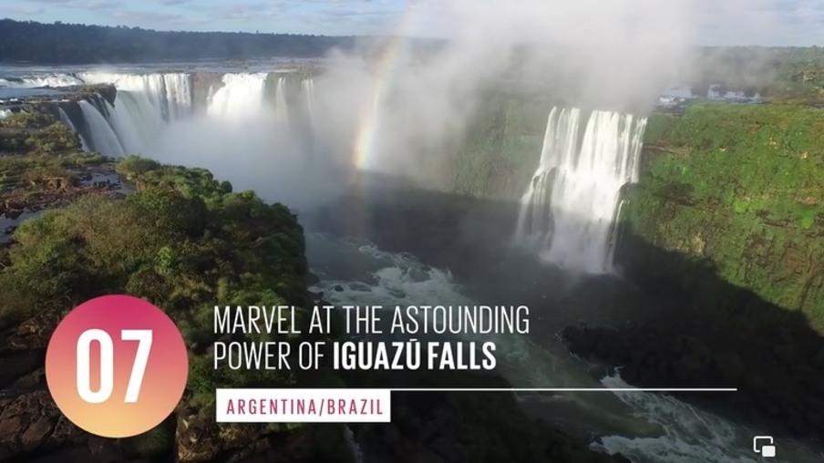 Foz do Iguaçu está na lista dos 10 principais destinos turísticos do mundo