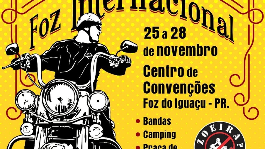 Centro de Convenções de Foz do Iguaçu sedia encontro internacional de motociclistas