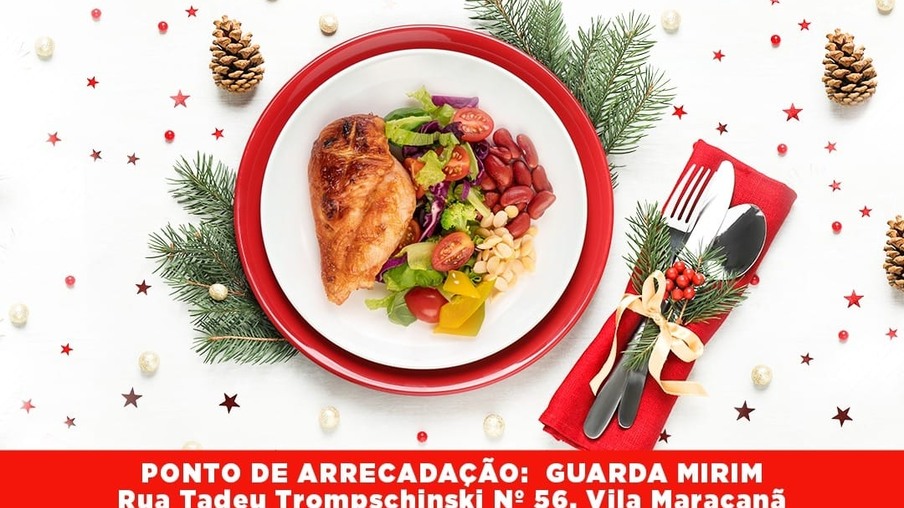 Natal de Águas e Luzes arrecada alimentos para ceia da população mais vulnerável de Foz do Iguaçu