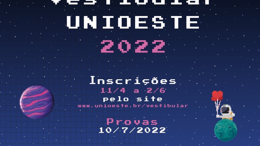Vestibular Unioeste 2022 abre inscrições, provas serão dia 10 de julho