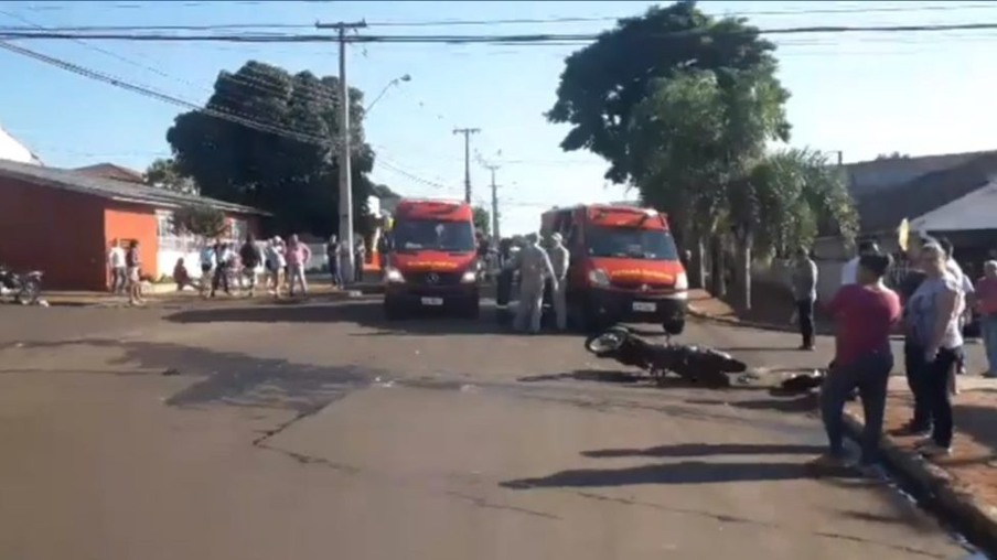 Câmeras de segurança mostram grave acidente no Guarujá em Cascavel