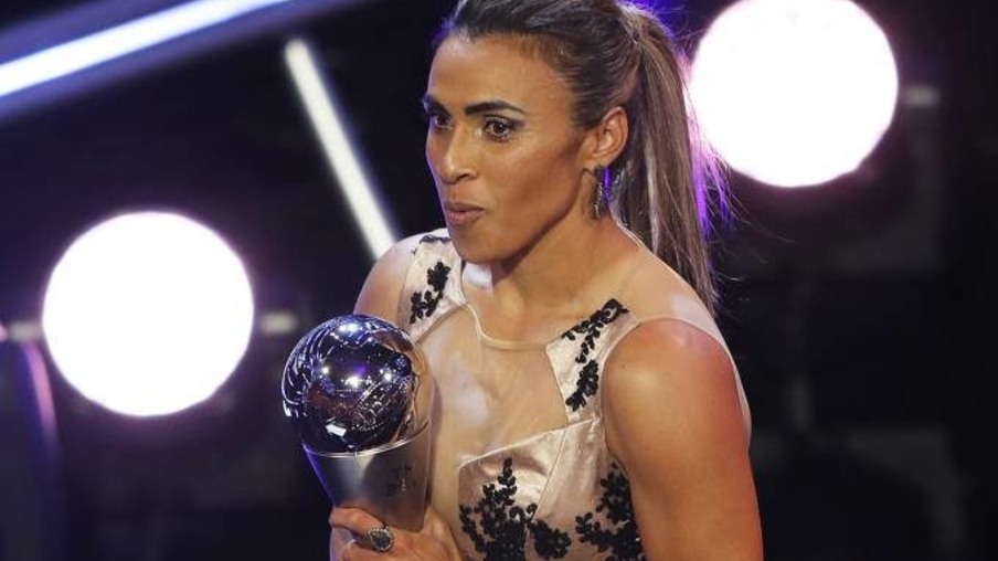Marta, seis vezes vencedora, é a jogadora que mais vezes foi eleita a melhor do mundo pela Fifa  - 
 Foto:Divulgação