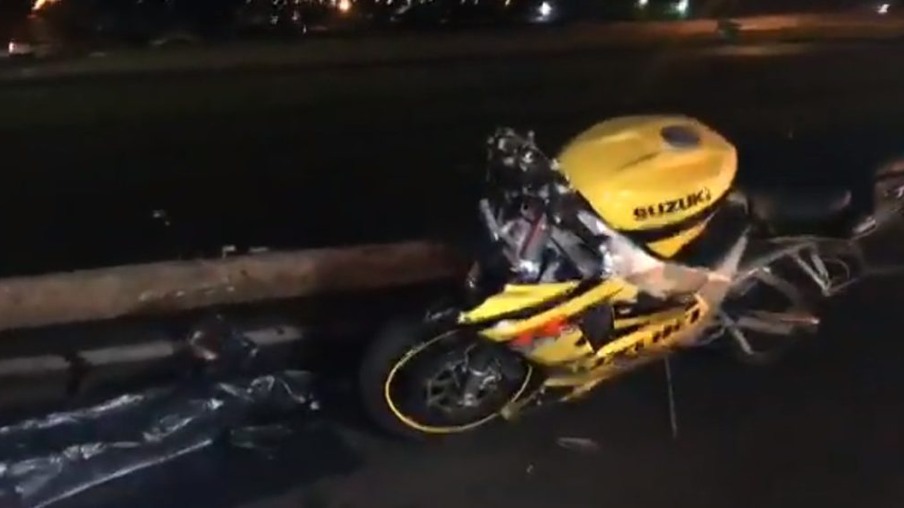 Motociclista morre em grave acidente no viaduto Guarujá Cascavel-PR