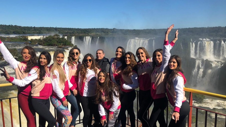 Miss Mundo Argentina realiza gravações nos atrativos de Foz do Iguaçu