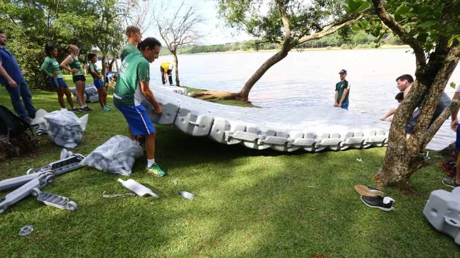 Lago Municipal começa a receber a estrutura olímpica mais moderna do Brasil para canoagem