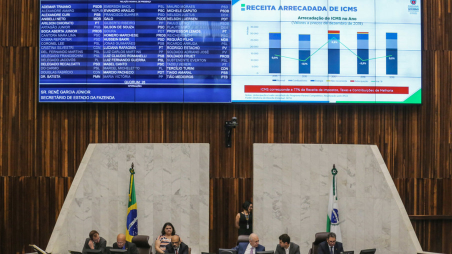 Com baixo quórum, secretário apresenta as contas de 2019 do governo do Paraná  Foto: Geraldo Bubniak/AEN
