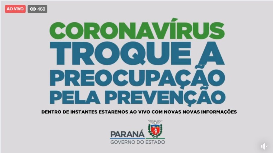#AOVIVO: Governo do Paraná divulga novas informações sobre o coronavírus