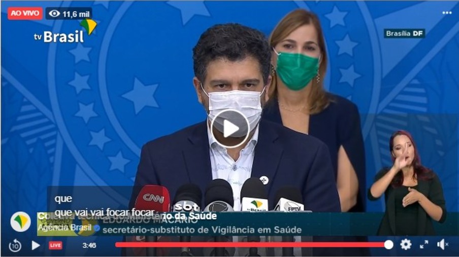 AO VIVO: Ministério da Saúde atualiza os dados sobre o #coronavírus no Brasil