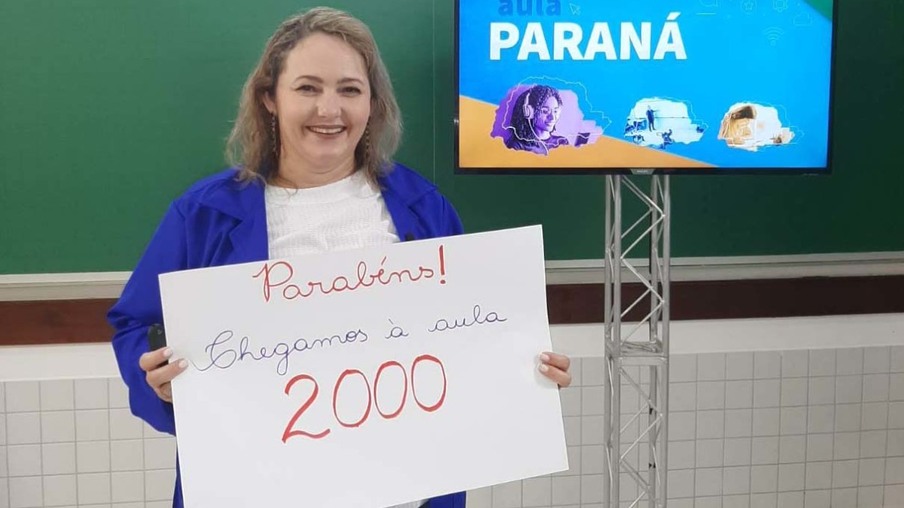 Aula Paraná atinge marca de 2 mil aulas gravadas
