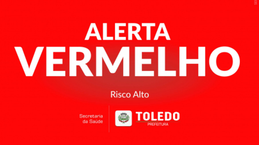 Toledo emite alerta vermelho para aumento nos óbitos por covid-19 no município